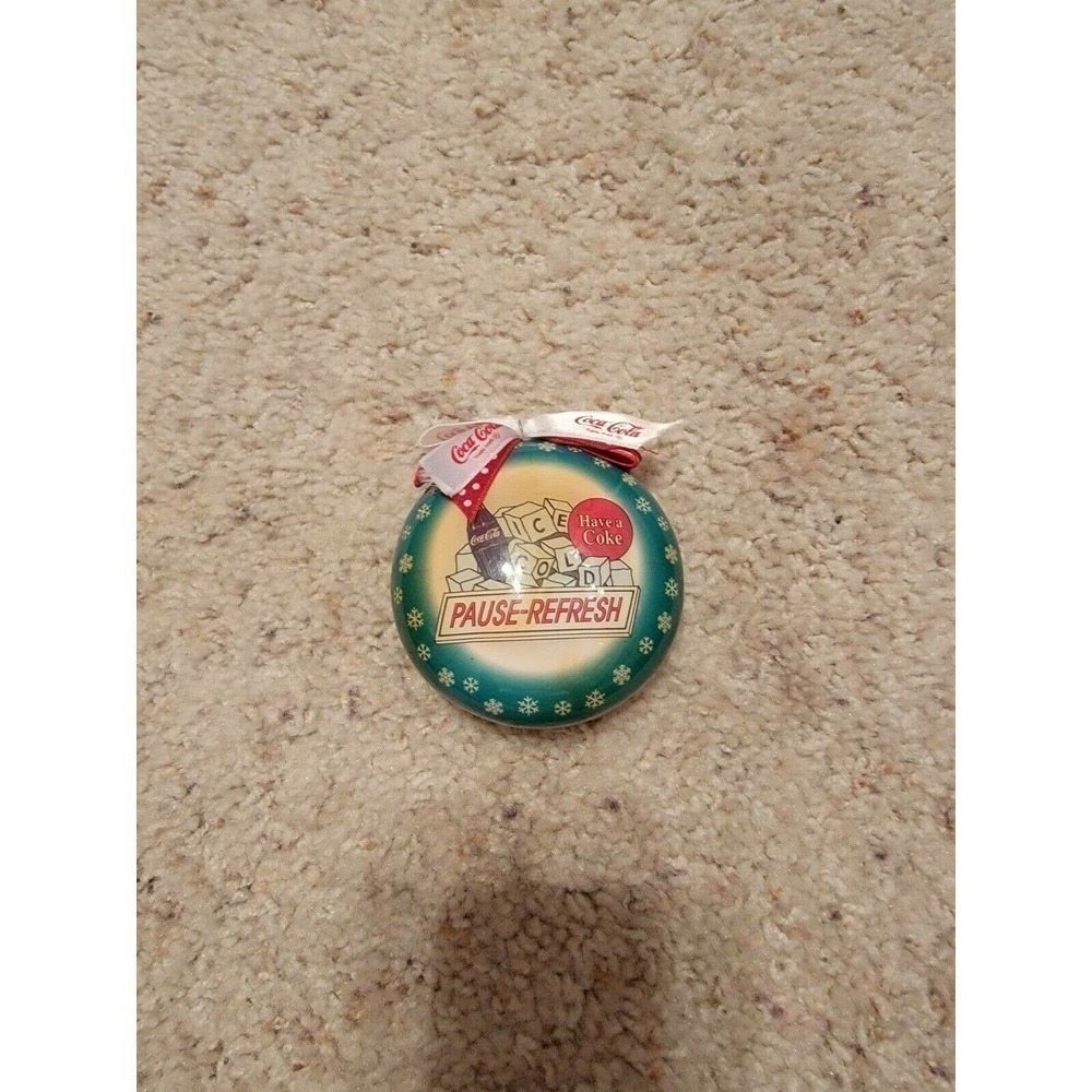 Coca Cola Vintage Christmas Ornament Have a Coke Pause Refresh